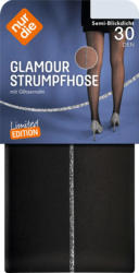 nur die Strumpfhose Glamour mit Glitzer-Naht schwarz Gr. M/L, 30 DEN