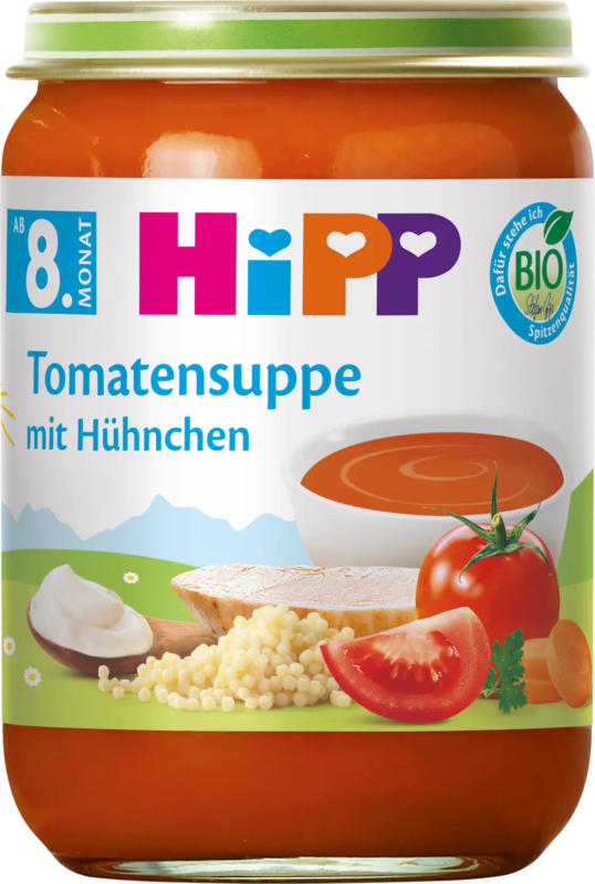 Hipp Menü Tomatensuppe mit Hühnchen ab dem 8. Monat