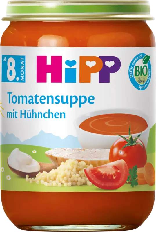 HiPP Men&uuml; Tomatensuppe mit H&uuml;hnchen ab dem 8.Monat