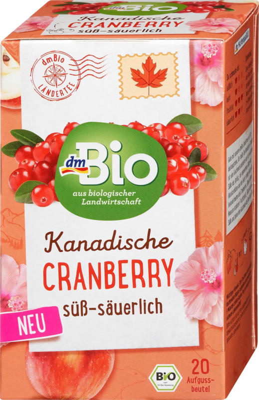 dmBio Früchtetee Kanadische Cranberry (20 Beutel)