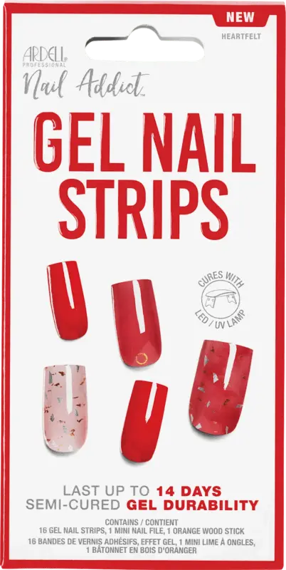 ARDELL UV Gel Nagelfolien, Gel Nail Strips Heartfelt