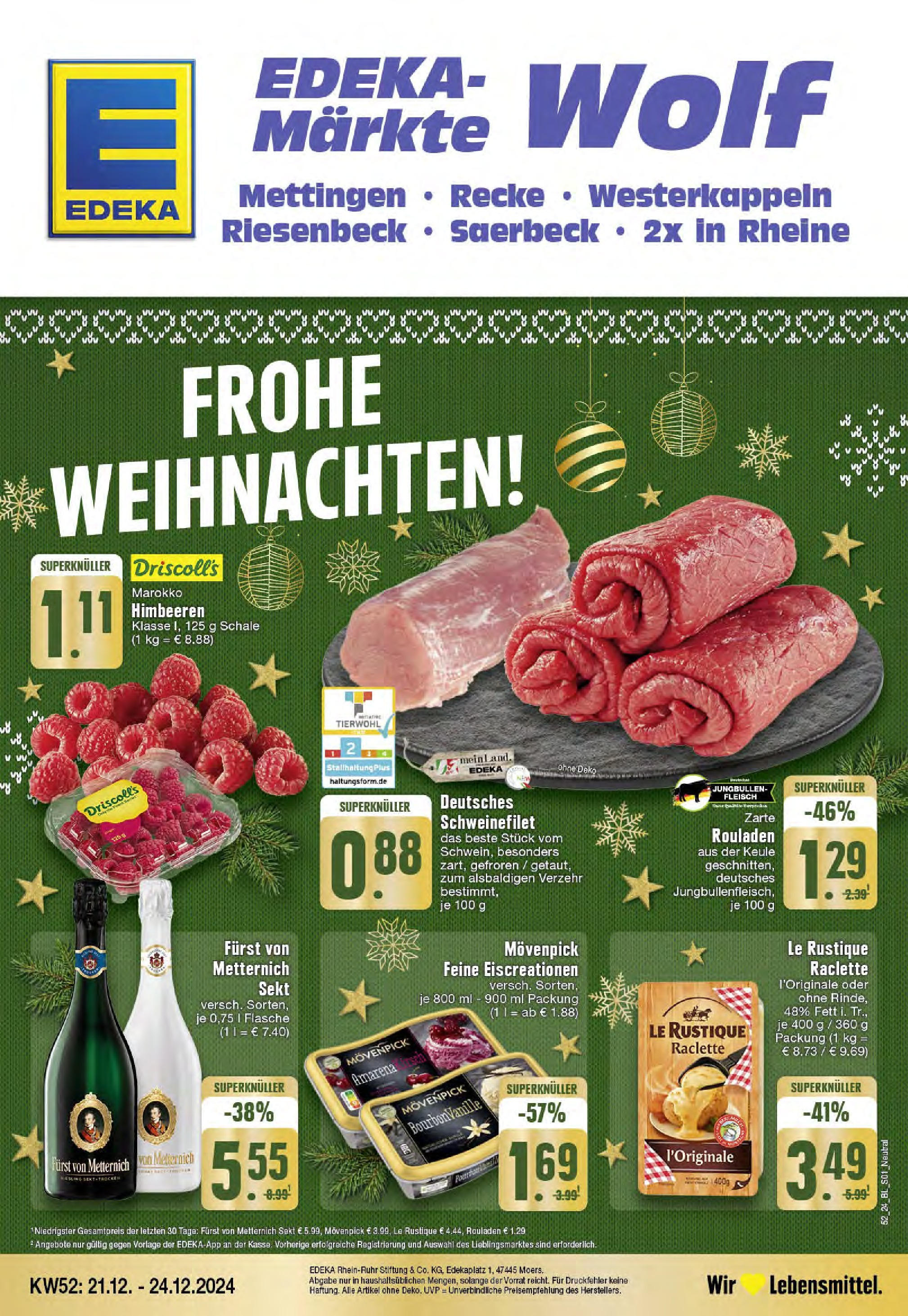 EDEKA Prospekt ab 22.12.2024 - EDEKA: Wochenangebote Online