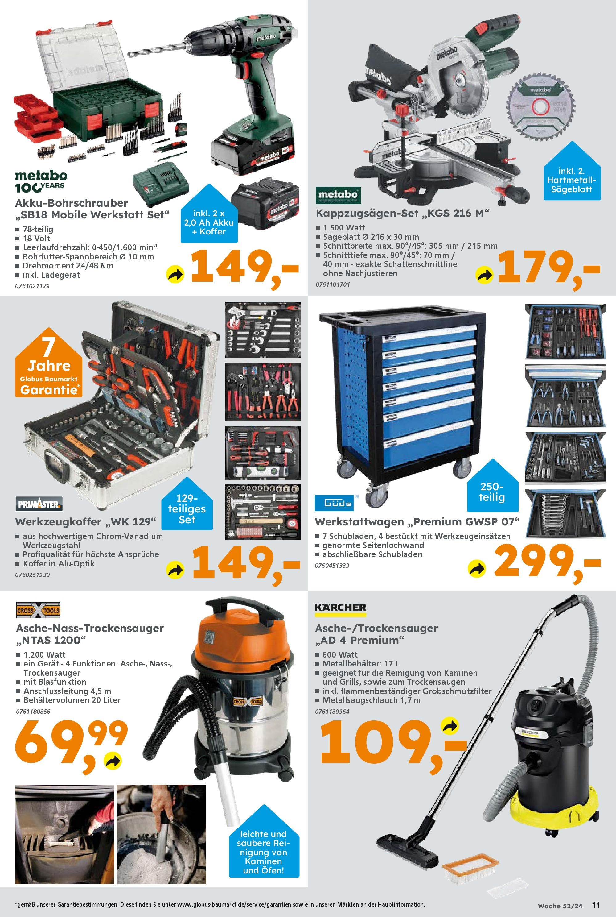 Globus Baumarkt - Globus Baumarkt: Wochenangebote (ab 22.12.2024) zum Blättern | Seite: 11 | Produkte: Ofen, Koffer, Ladegerät