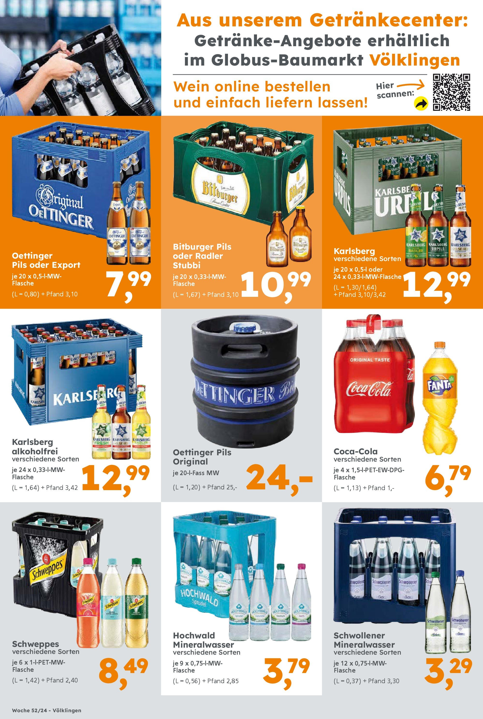 Globus Baumarkt - Globus Baumarkt: Wochenangebote (ab 22.12.2024) zum Blättern | Seite: 14 | Produkte: Cola, Mineralwasser, Radler, Wein