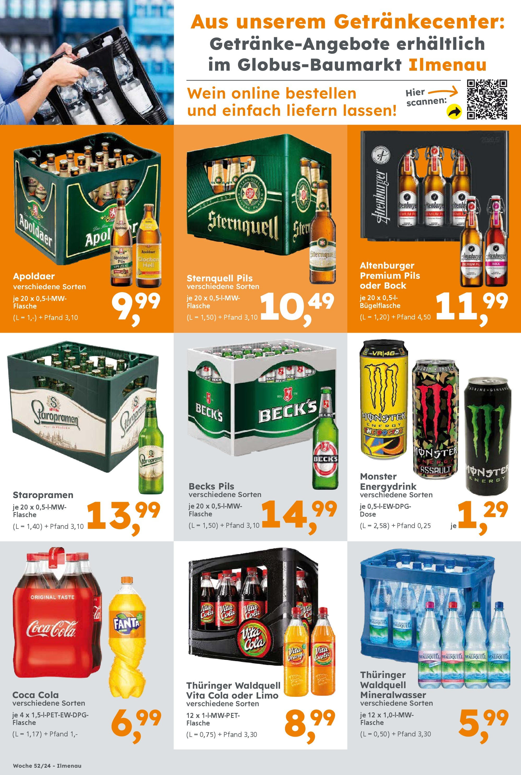 Globus Baumarkt - Globus Baumarkt: Wochenangebote (ab 22.12.2024) zum Blättern | Seite: 14 | Produkte: Coca cola, Cola, Monster, Vita cola