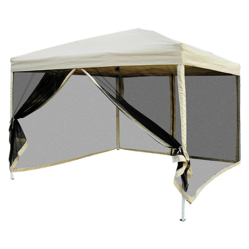 Outsunny Faltpavillon beige Stahl B/H/L: ca. 300x2,55x300 cm