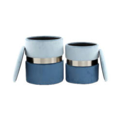 Kayoom Hocker Zora 125 2-er Set hellblau B/H/T: ca. 36x44x31,5 cm