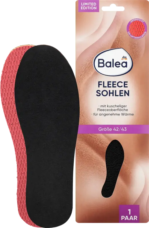 Balea Einlegesohlen Fleece Gr. 42/43 (1 Paar)