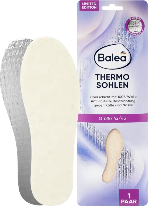 Balea Einlegesohlen Thermo Gr. 42/43 (1 Paar)