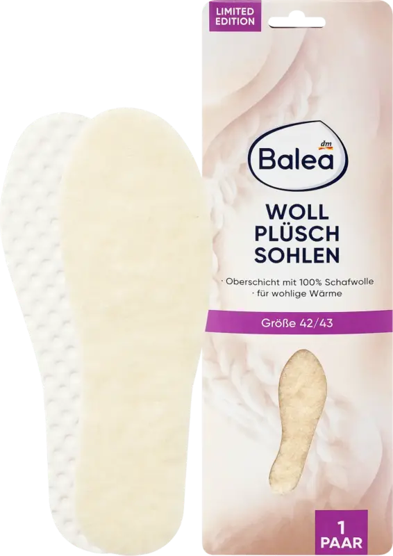 Balea Einlegesohlen Wollplüsch Gr. 42/43 (1 Paar)