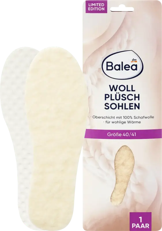 Balea Einlegesohlen Wollplüsch Gr. 40/41 (1 Paar)