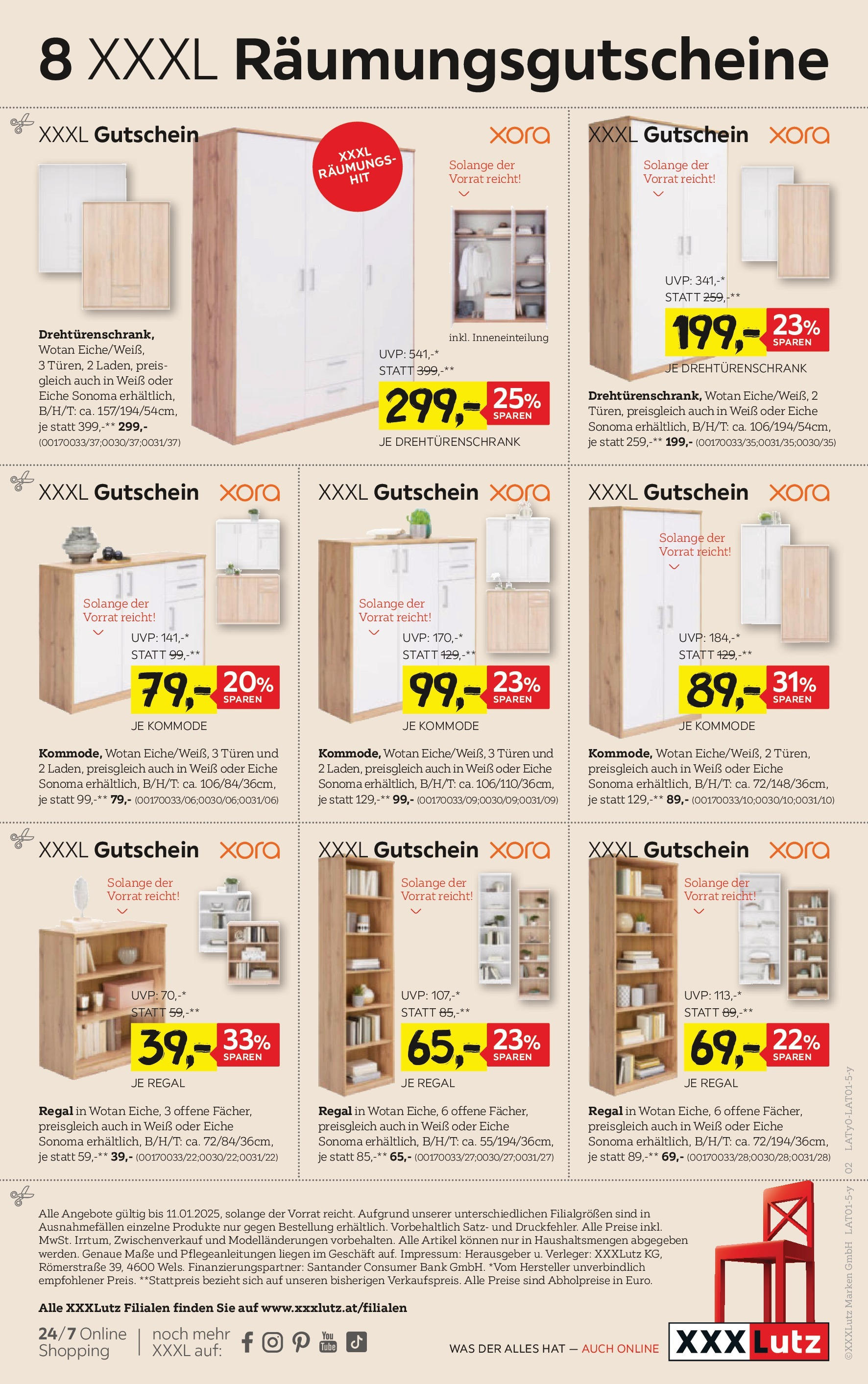 XXXLutz - Gutscheinblatt KLM von 29.12.2024 - Aktuelle Angebote | Seite: 2 | Produkte: Kommode, Regal