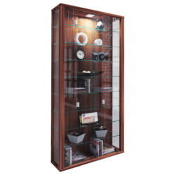 Vitrine Vitrosa Maxi nussbaum Nachbildung Holzwerkstoff Glas B/H/T: ca. 59x113x18 cm