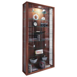 Vitrine Vitrosa Maxi nussbaum Nachbildung Holzwerkstoff Glas B/H/T: ca. 59x113x18 cm