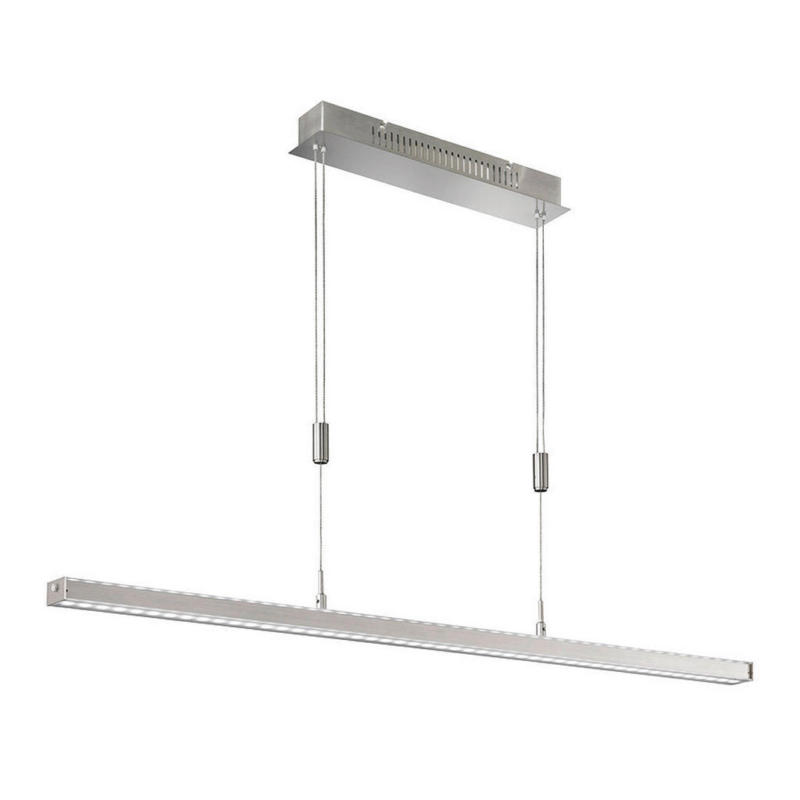 Fischer & Honsel LED-Pendelleuchte 60059 nickel matt Metall Acryl B/H/T: ca. 115x150x7 cm 2.0 Brennstellen