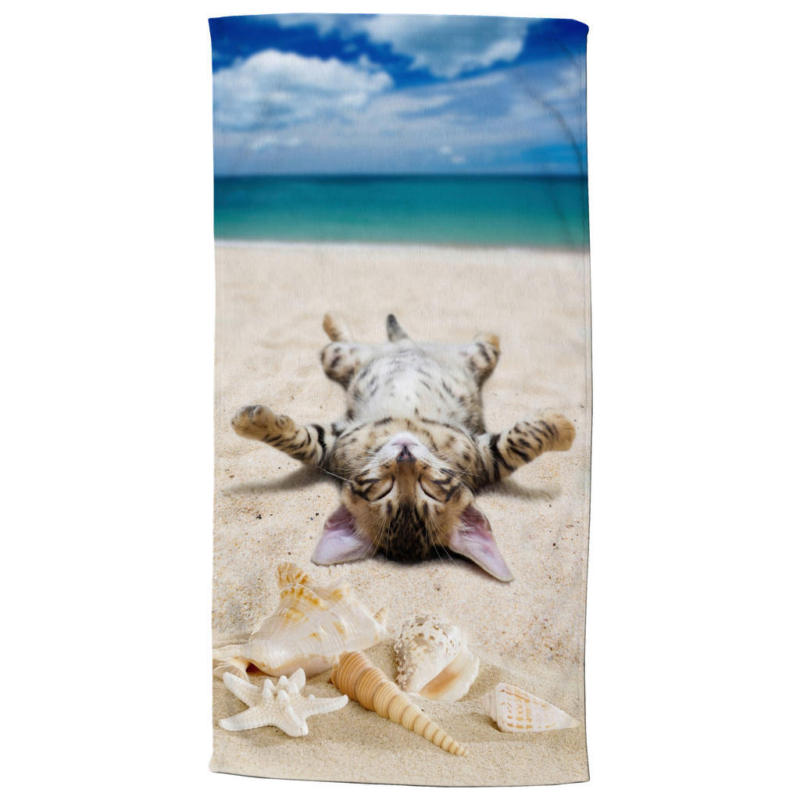 Strandtuch Beachcat Multi Polyester B/L: ca. 75x150 cm