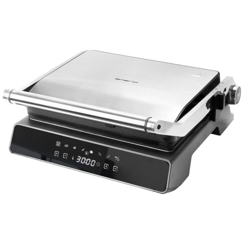 Emerio Kontaktgrill CG-130860.1 silber Edelstahl B/H/T: ca. 34,6x34x15 cm