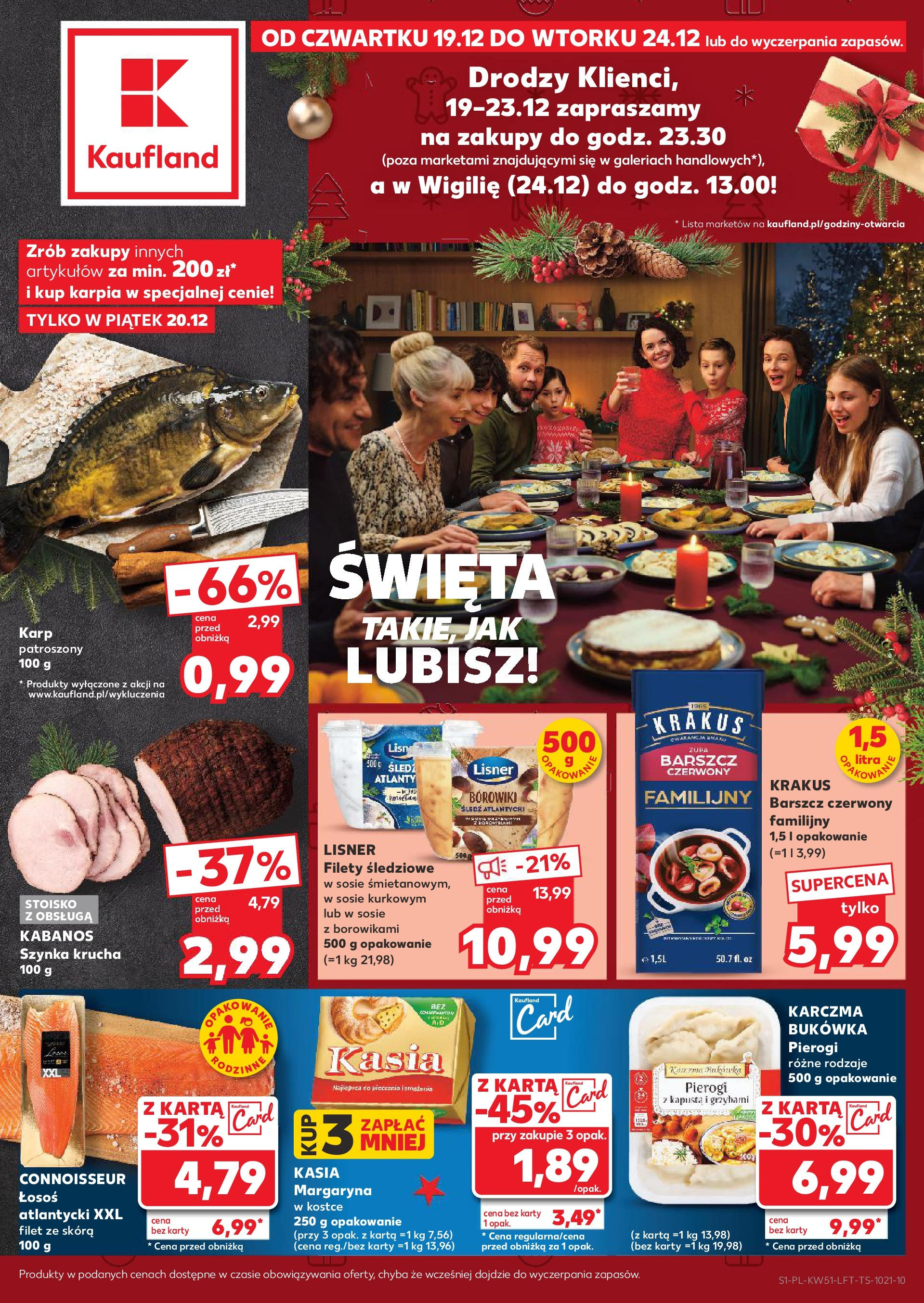 Kaufland gazetka od 19.12.2024 >> Boże Narodzenie ⛄❄️ - Numer strony 1