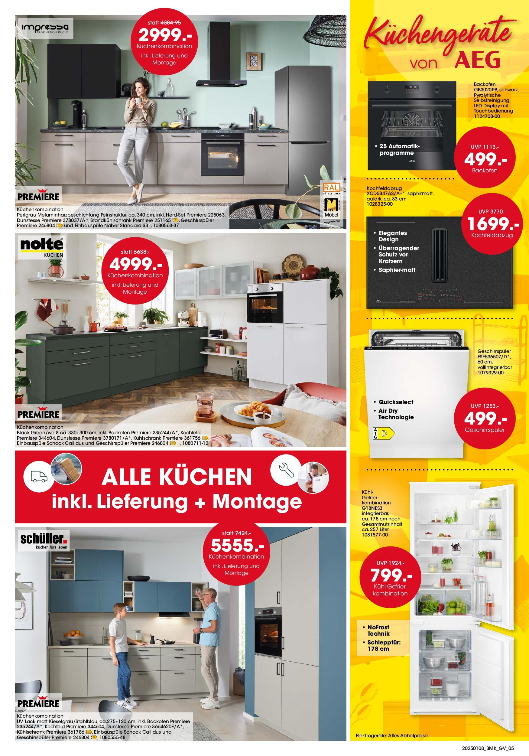 Möbel Martin - Sale (ab 08.01.2025) zum Blättern | Seite: 5 | Produkte: AEG, Kochfeld, Backofen, Kuchen