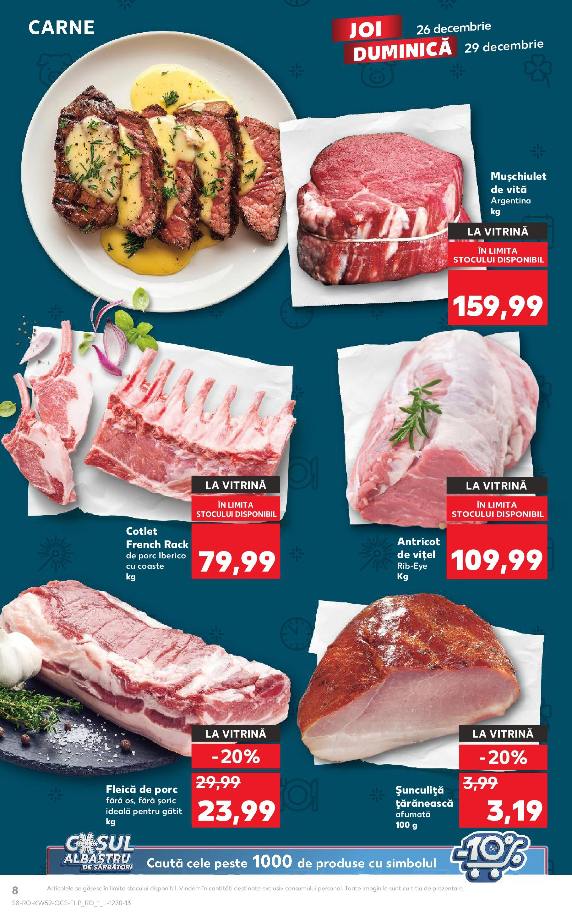 Kaufland - Catalog Kaufland până în data de 29.12.2024 24.12.2024 - Revista si Oferta | Pagină: 8 | Produse: Vitrină, Pește, Fleică