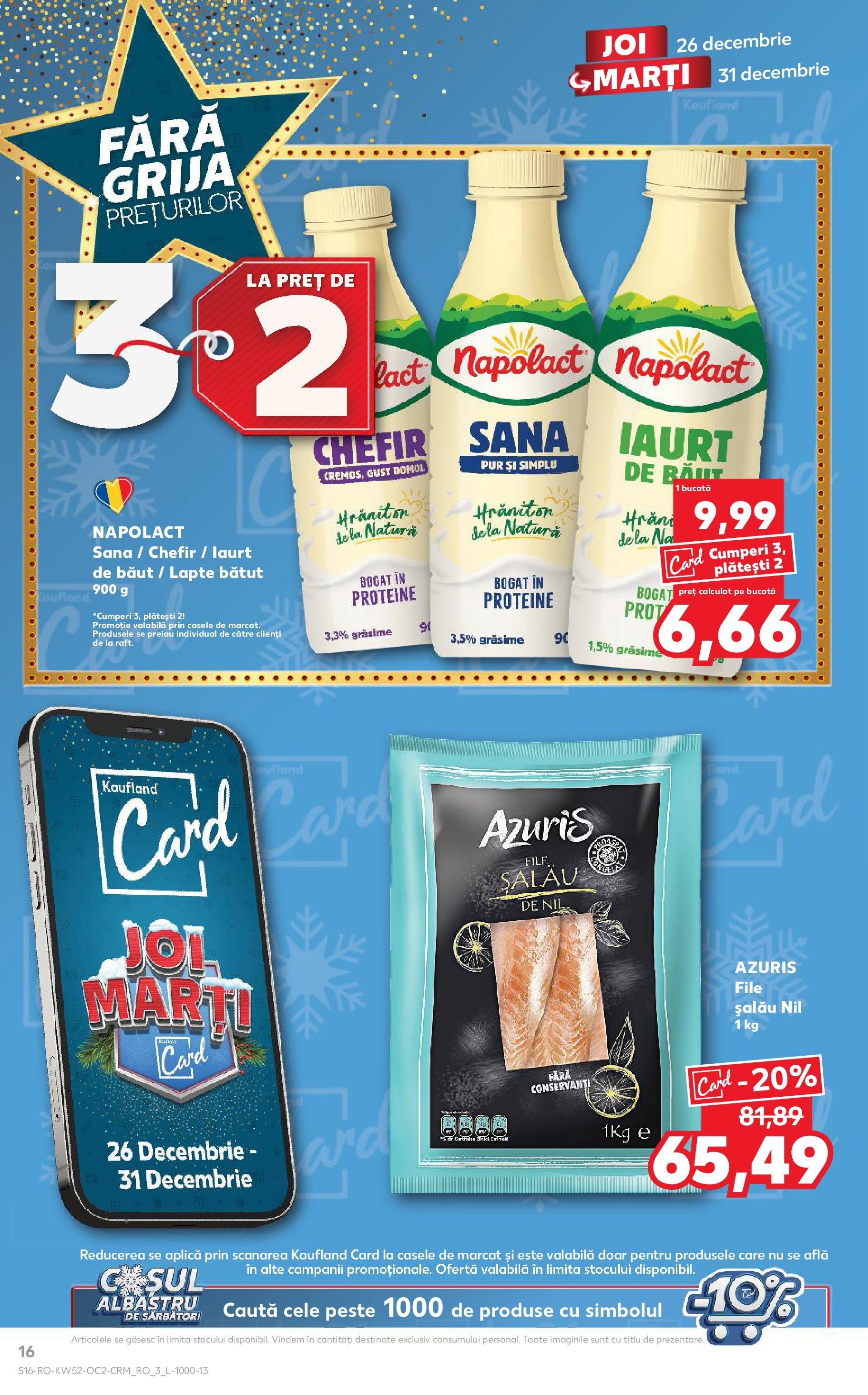 Kaufland - Catalog Kaufland până în data de 29.12.2024 24.12.2024 - Revista si Oferta | Pagină: 16 | Produse: Lapte, Iaurt, Pește