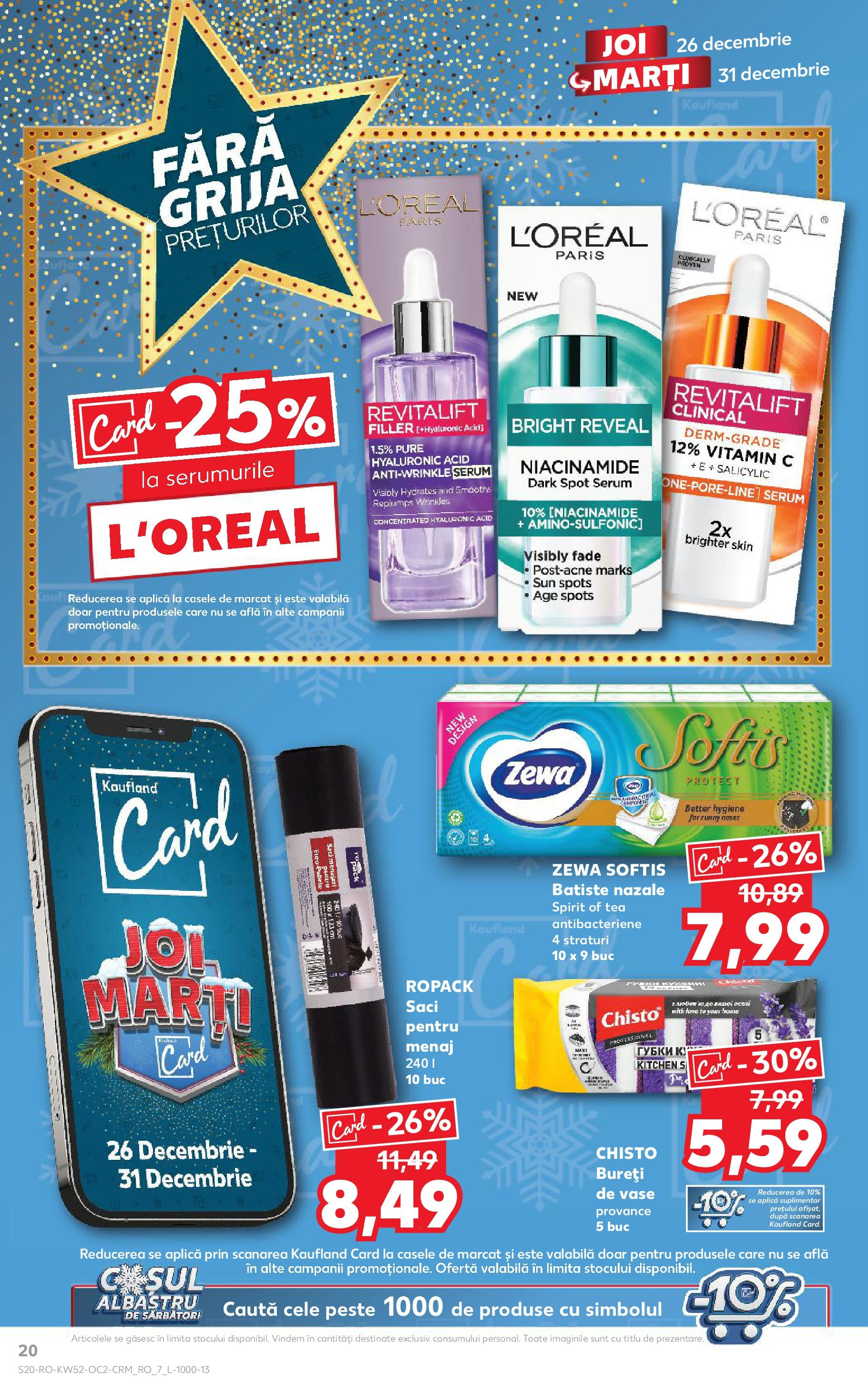 Kaufland - Catalog Kaufland până în data de 29.12.2024 24.12.2024 - Revista si Oferta | Pagină: 20 | Produse: Serum, Saci menajeri, Pește