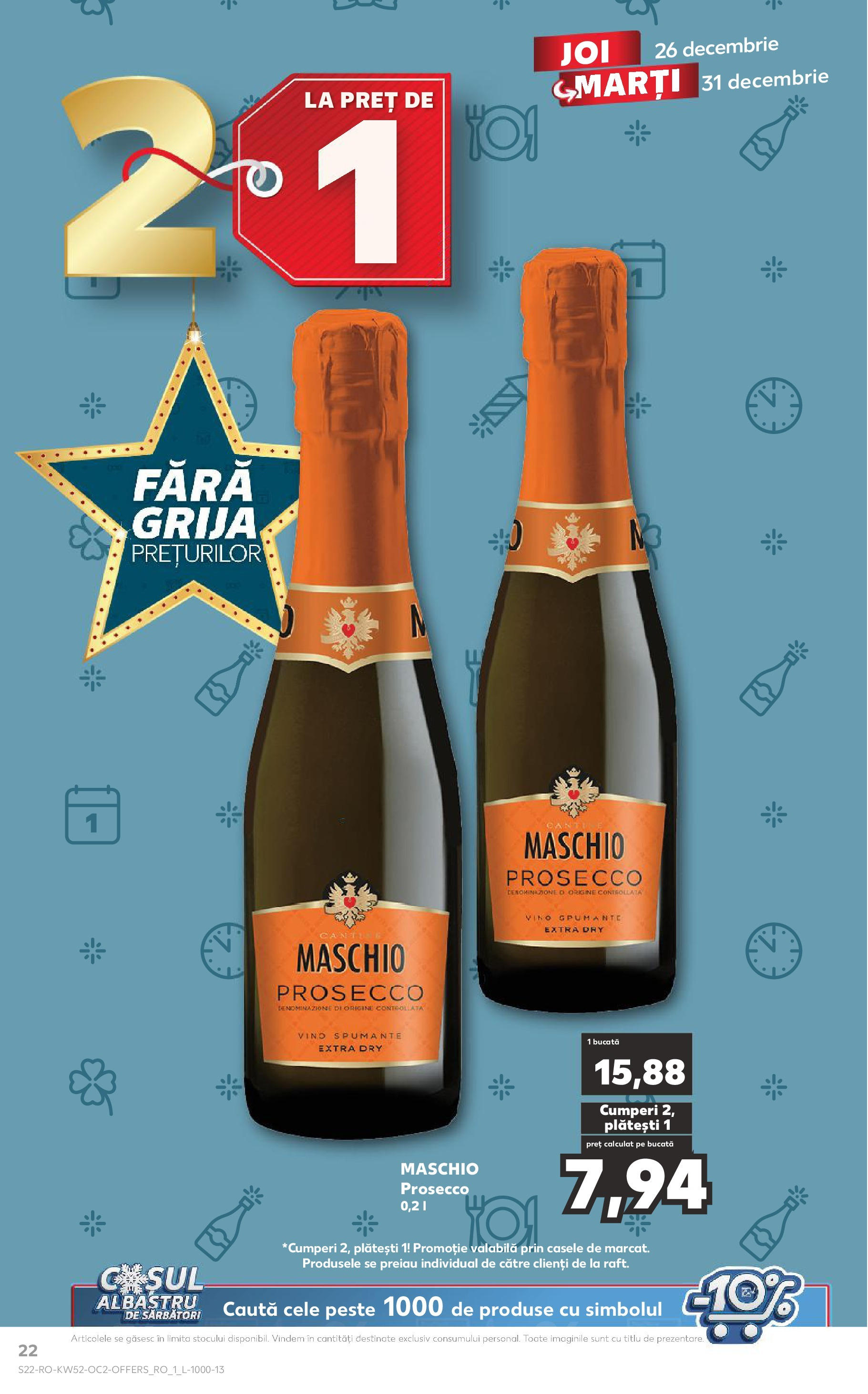 Kaufland - Catalog Kaufland până în data de 29.12.2024 24.12.2024 - Revista si Oferta | Pagină: 22 | Produse: Prosecco, Pește