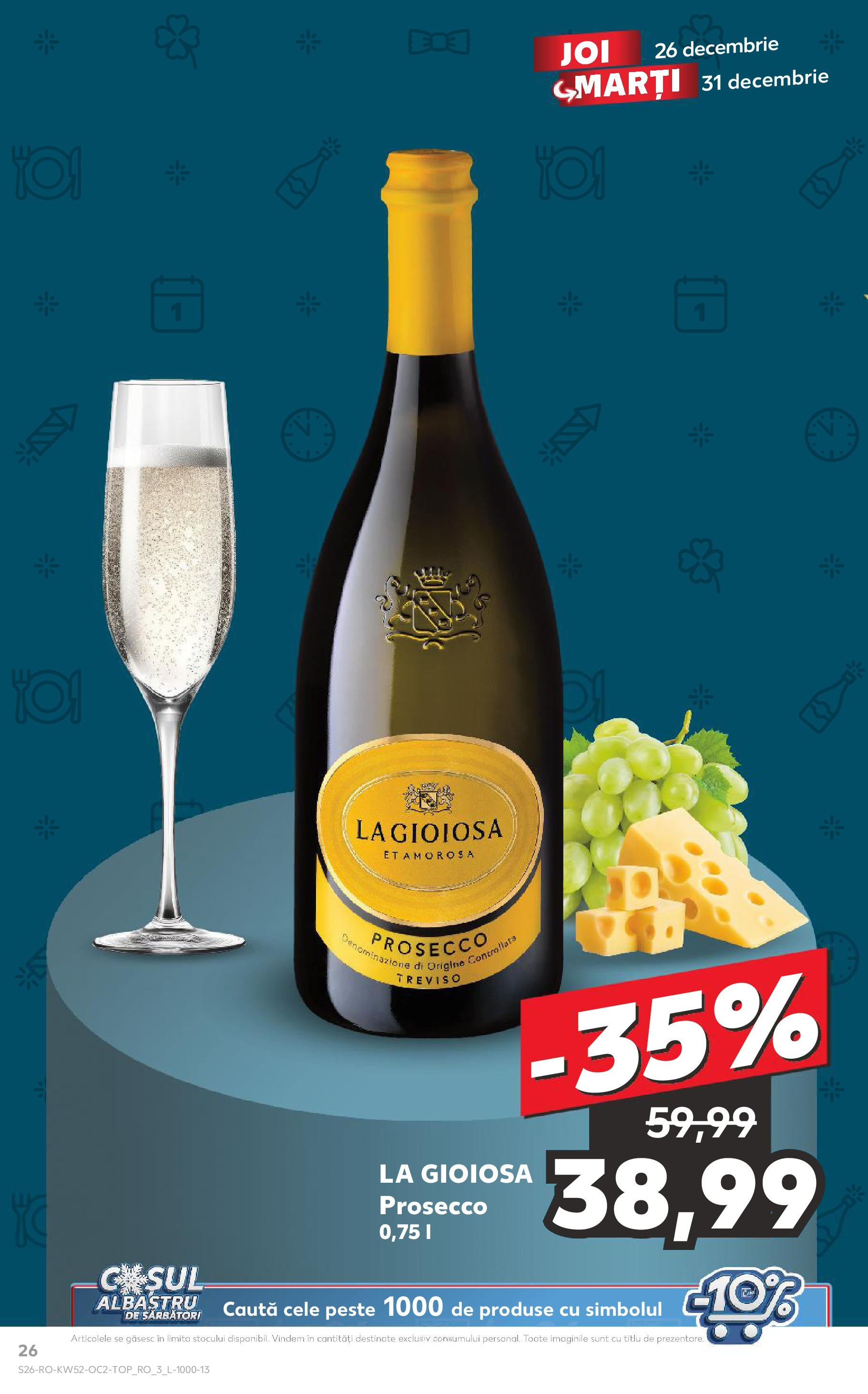 Kaufland - Catalog Kaufland până în data de 29.12.2024 24.12.2024 - Revista si Oferta | Pagină: 26 | Produse: Prosecco, Pește