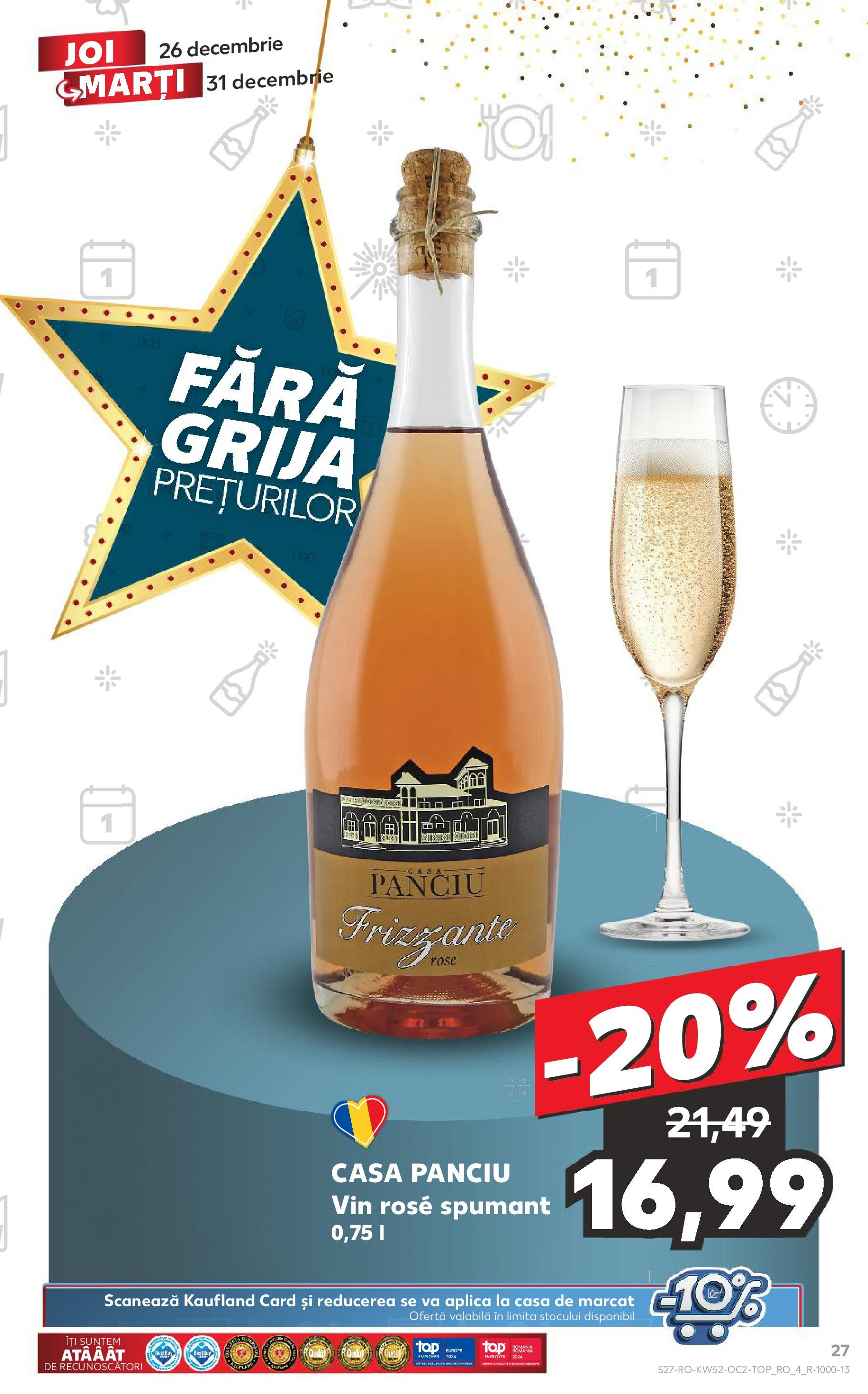 Kaufland - Catalog Kaufland până în data de 29.12.2024 24.12.2024 - Revista si Oferta | Pagină: 27 | Produse: Vin