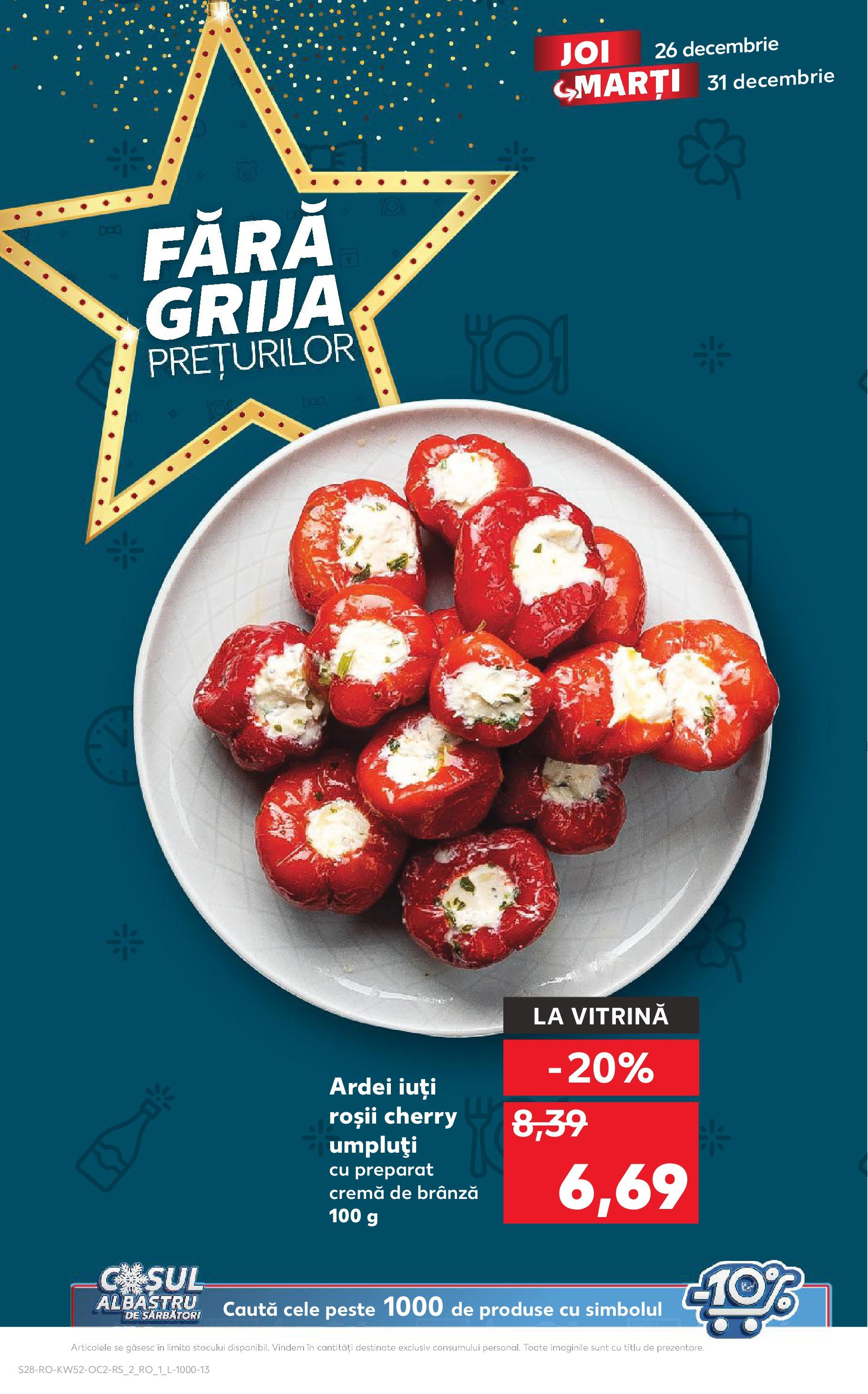 Kaufland - Catalog Kaufland până în data de 29.12.2024 24.12.2024 - Revista si Oferta | Pagină: 28 | Produse: Vitrină, Ardei, Pește, Cremă de brânză