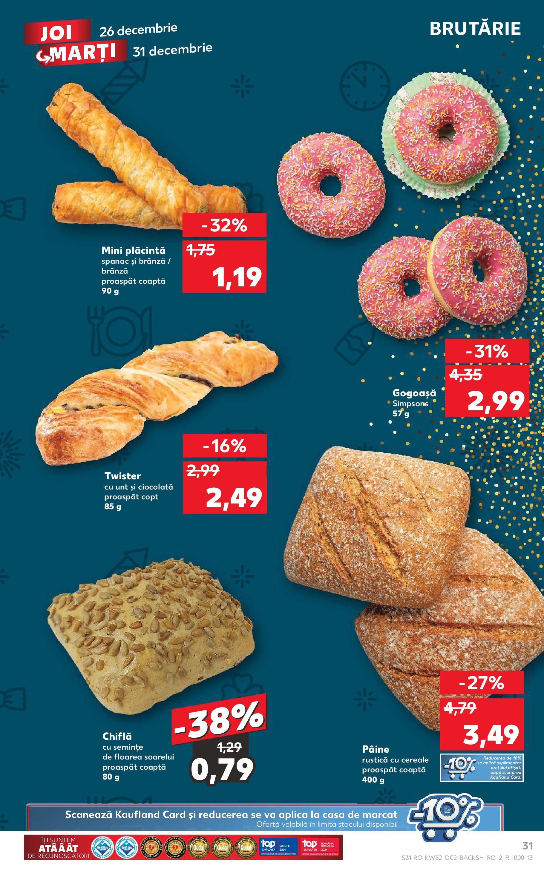 Kaufland - Catalog Kaufland până în data de 29.12.2024 24.12.2024 - Revista si Oferta | Pagină: 31 | Produse: Semințe, Chiflă, Pâine, Ciocolată