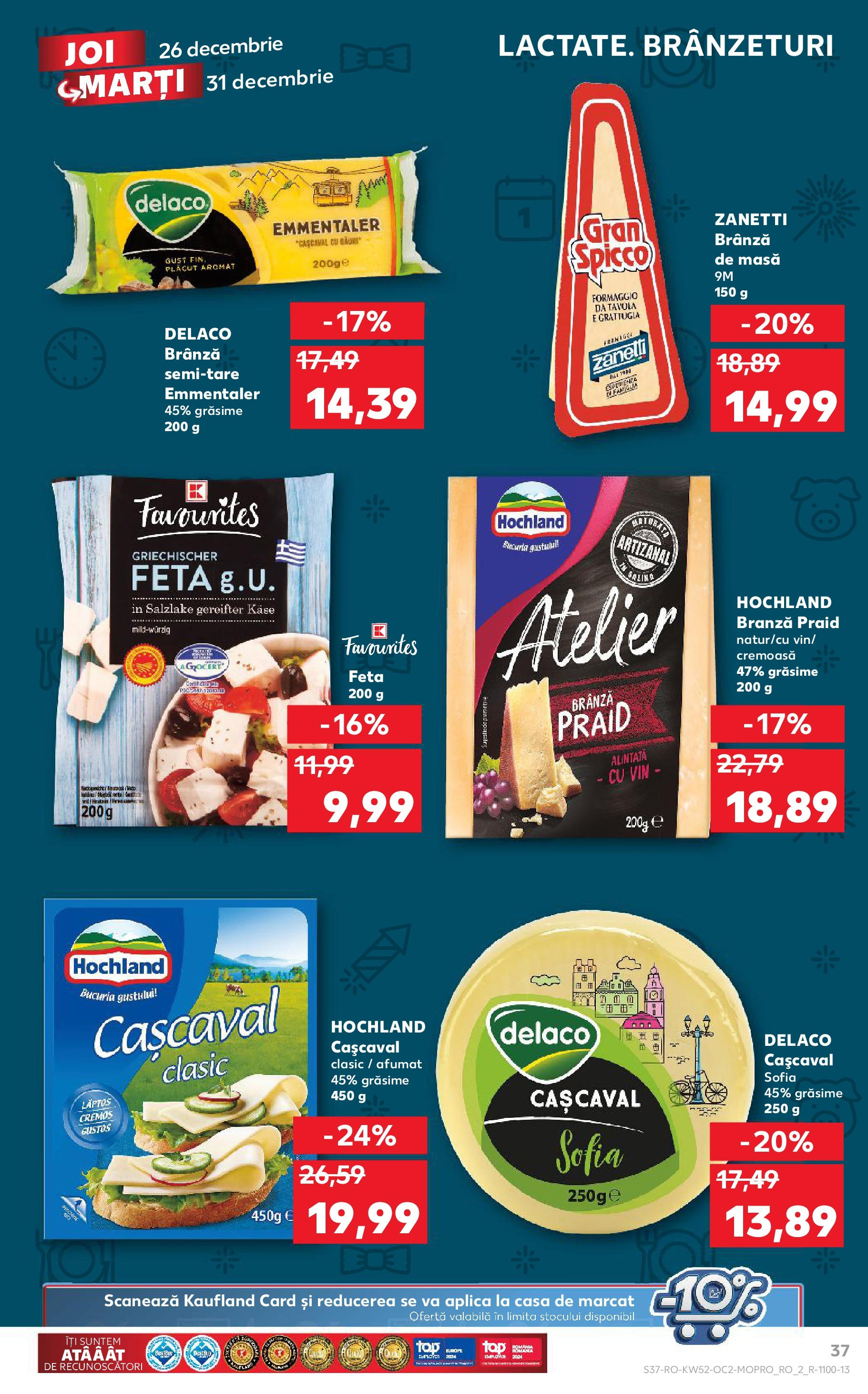 Kaufland - Catalog Kaufland până în data de 29.12.2024 24.12.2024 - Revista si Oferta | Pagină: 37 | Produse: Masă, Cașcaval, Brânză, Vin