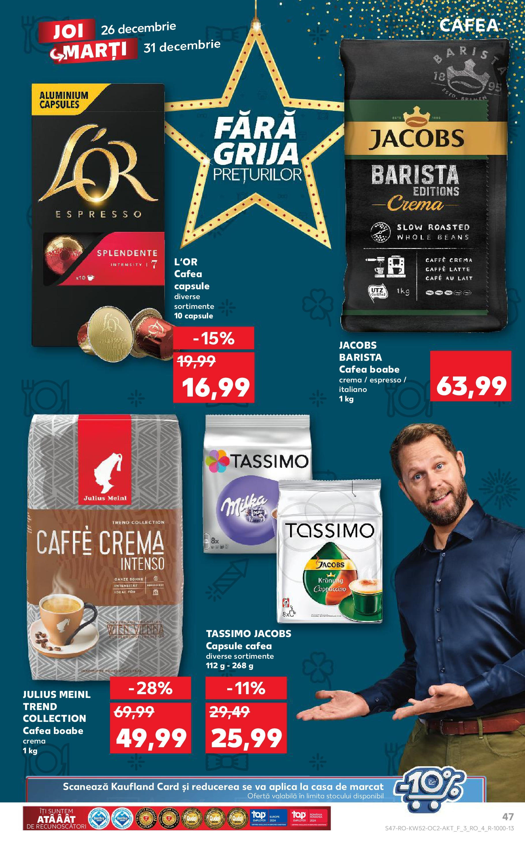 Kaufland - Catalog Kaufland până în data de 29.12.2024 24.12.2024 - Revista si Oferta | Pagină: 47 | Produse: Cremă, Cafea