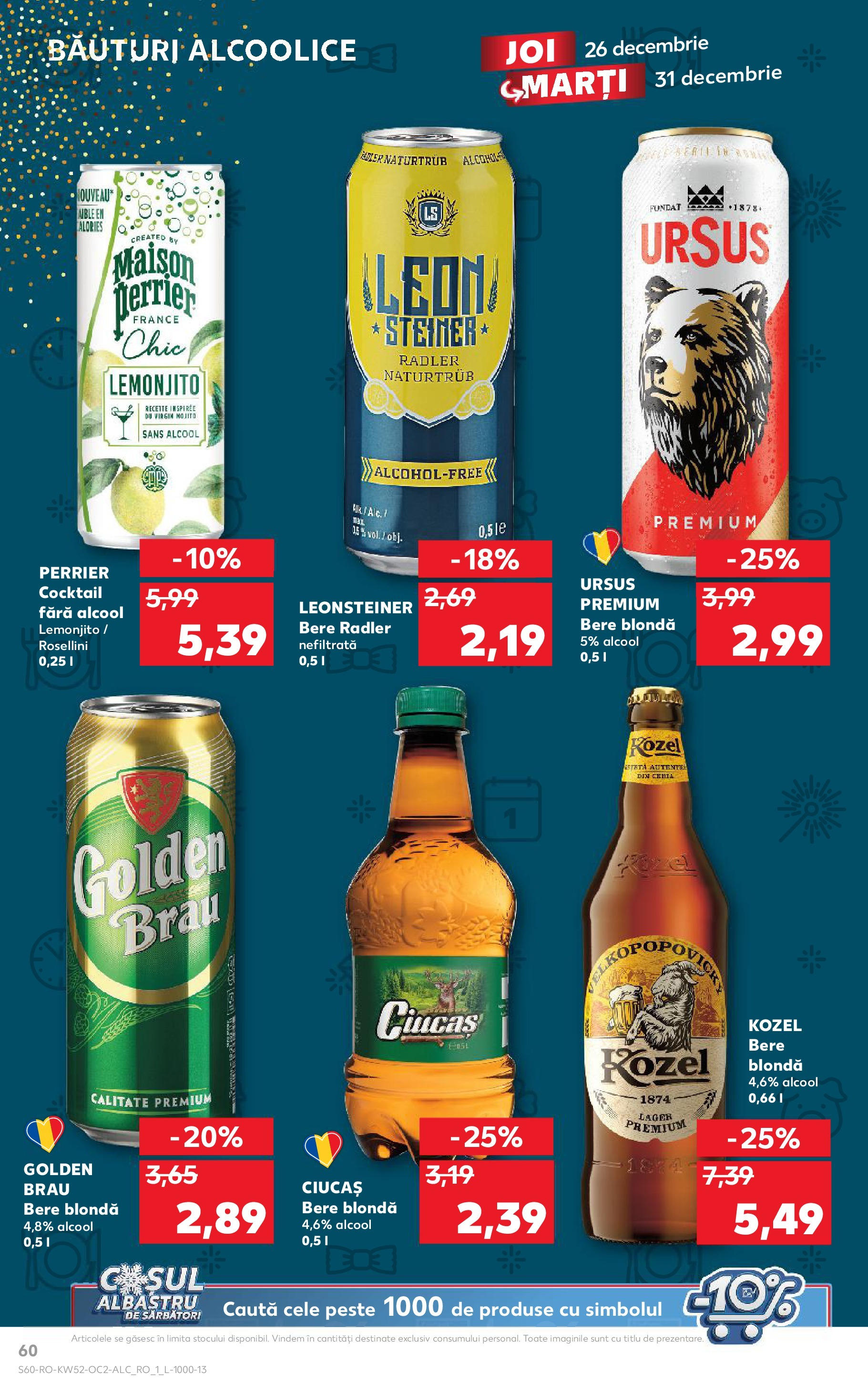 Kaufland - Catalog Kaufland până în data de 29.12.2024 24.12.2024 - Revista si Oferta | Pagină: 60 | Produse: Bere, Cocktail, Pește