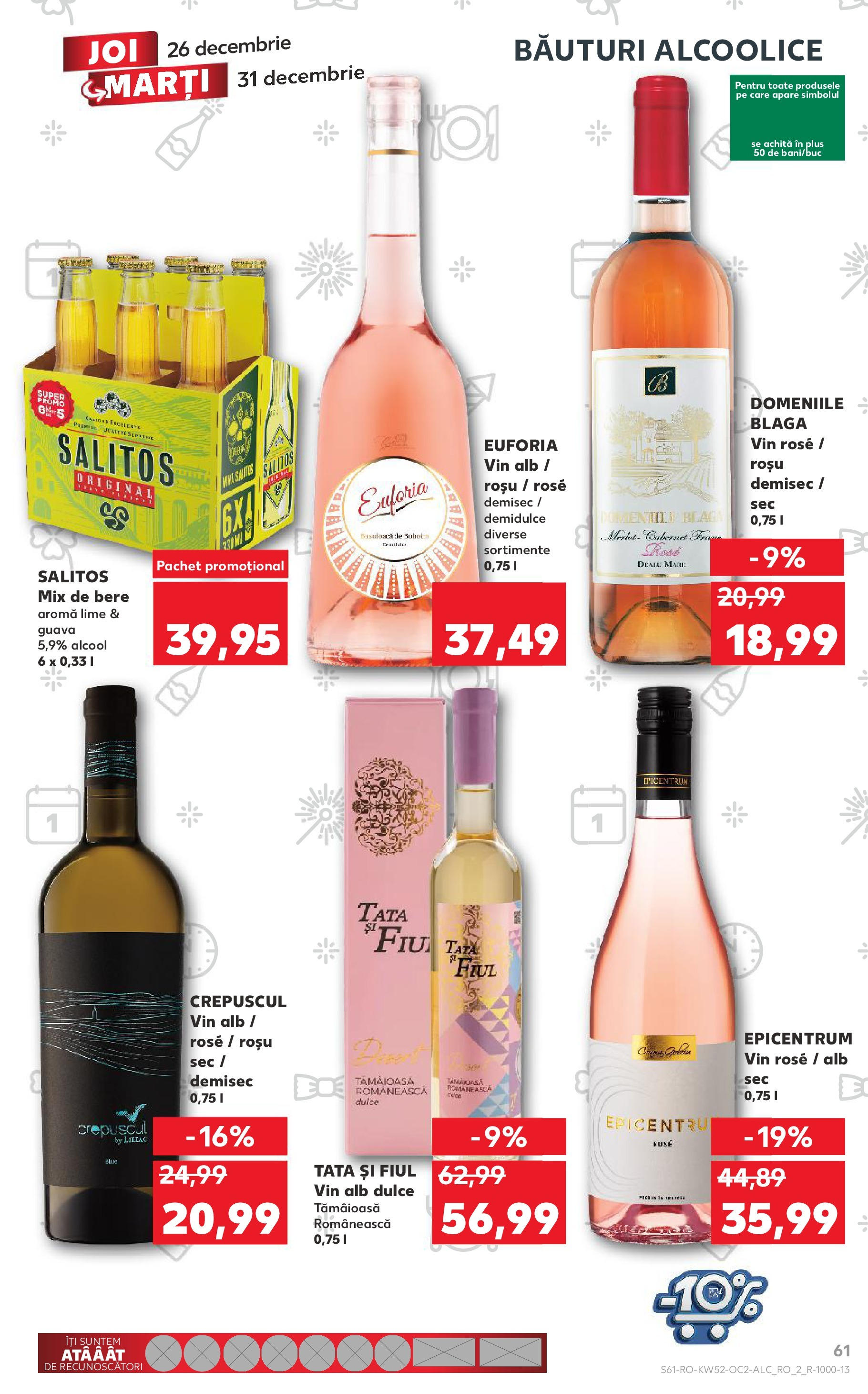 Kaufland - Catalog Kaufland până în data de 29.12.2024 24.12.2024 - Revista si Oferta | Pagină: 61 | Produse: Lime, Vin, Bere