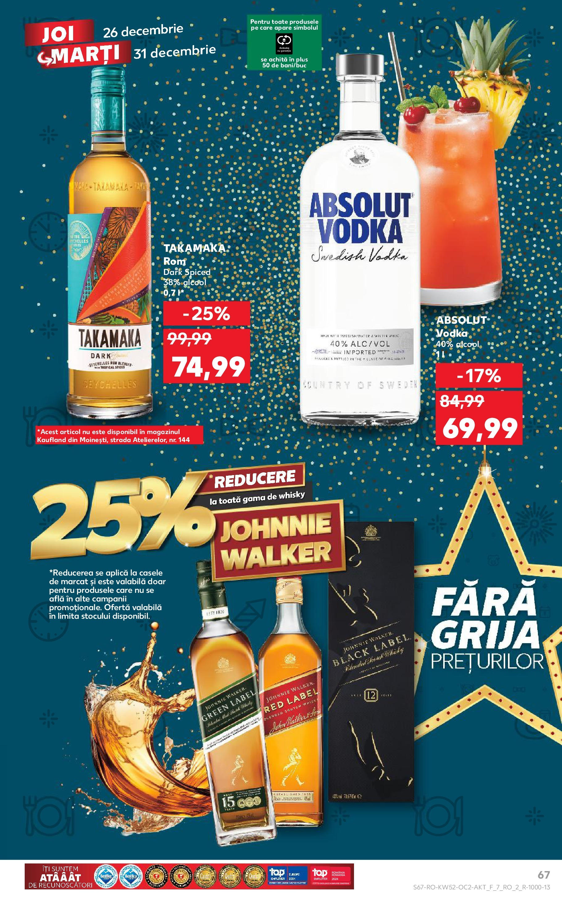 Kaufland - Catalog Kaufland până în data de 29.12.2024 24.12.2024 - Revista si Oferta | Pagină: 67 | Produse: Rom, Vodka