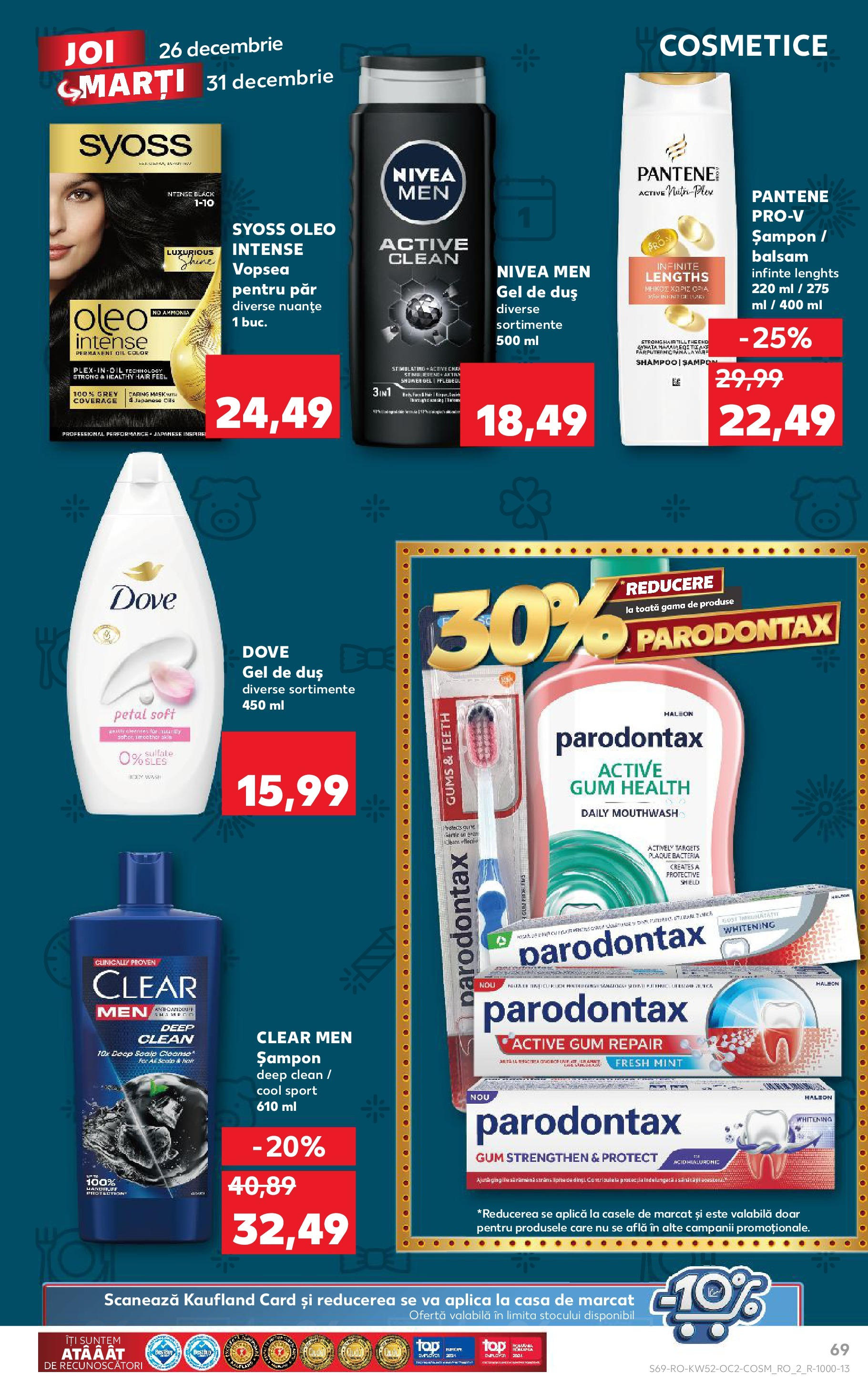 Kaufland - Catalog Kaufland până în data de 29.12.2024 24.12.2024 - Revista si Oferta | Pagină: 69 | Produse: Duș, Șampon, Balsam, Gel de duș