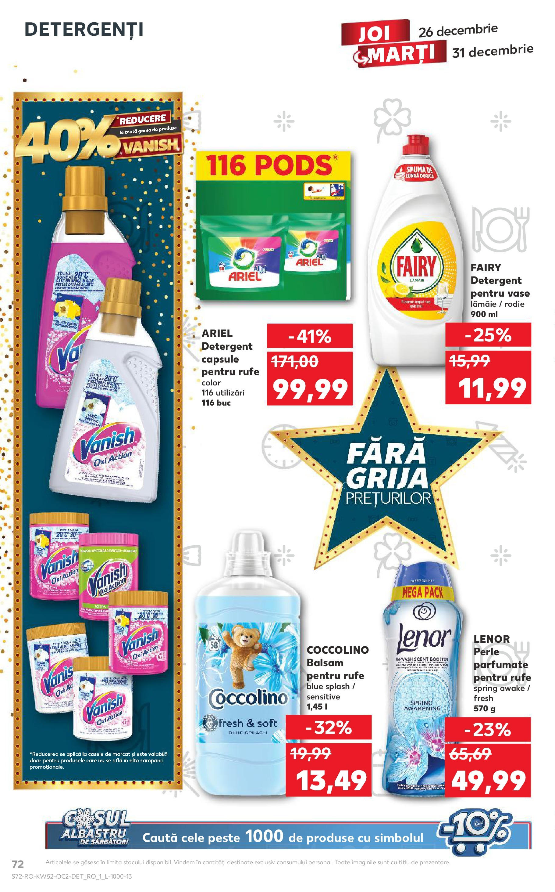 Kaufland - Catalog Kaufland până în data de 29.12.2024 24.12.2024 - Revista si Oferta | Pagină: 72 | Produse: Balsam, Pește, Detergent, Lămâie