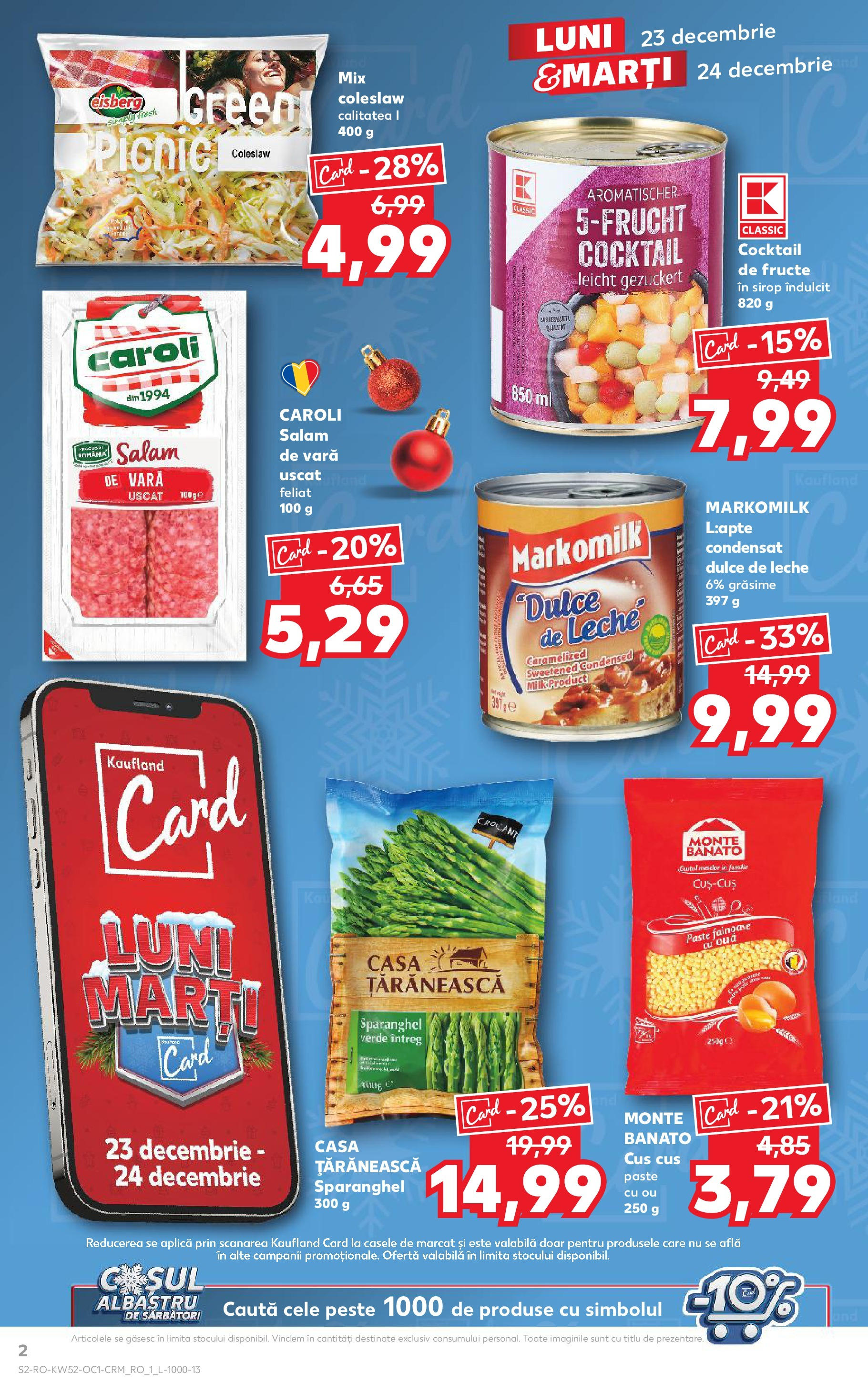 Catalog Kaufland CRĂCIUN de la 23.12.2024 | Pagină: 2 | Produse: Ouă, Cocktail, Pește, Fructe