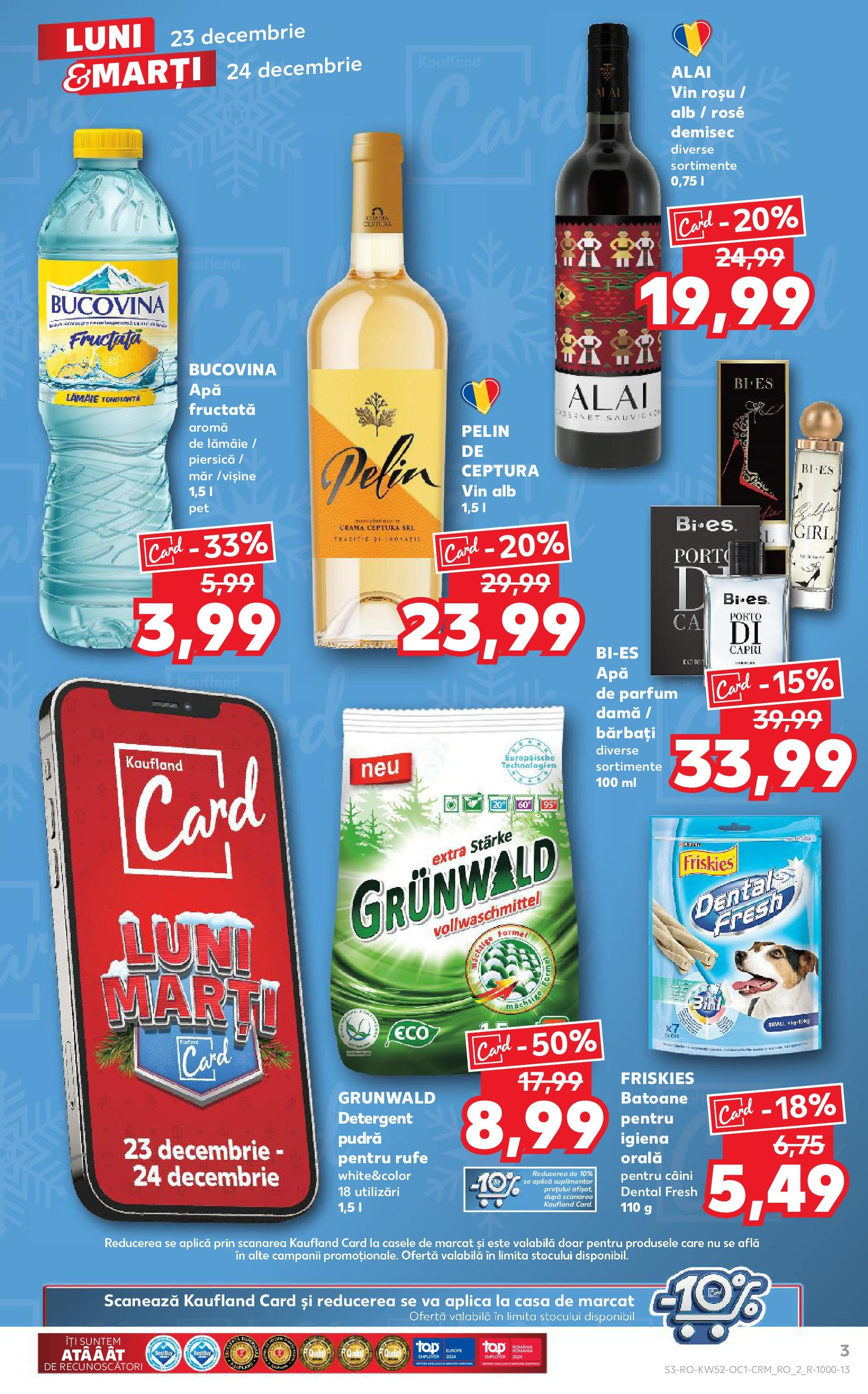 Catalog Kaufland CRĂCIUN de la 23.12.2024 | Pagină: 3 | Produse: Parfum, Pudră, Vin, Detergent