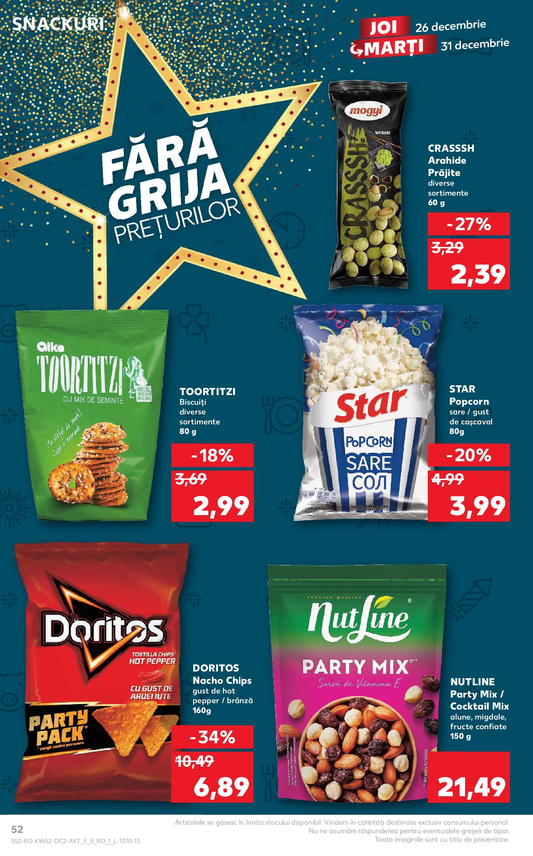 Kaufland - Catalog Kaufland până în data de 29.12.2024 24.12.2024 - Revista si Oferta | Pagină: 52 | Produse: Cocktail, Biscuiți, Fructe, Sare