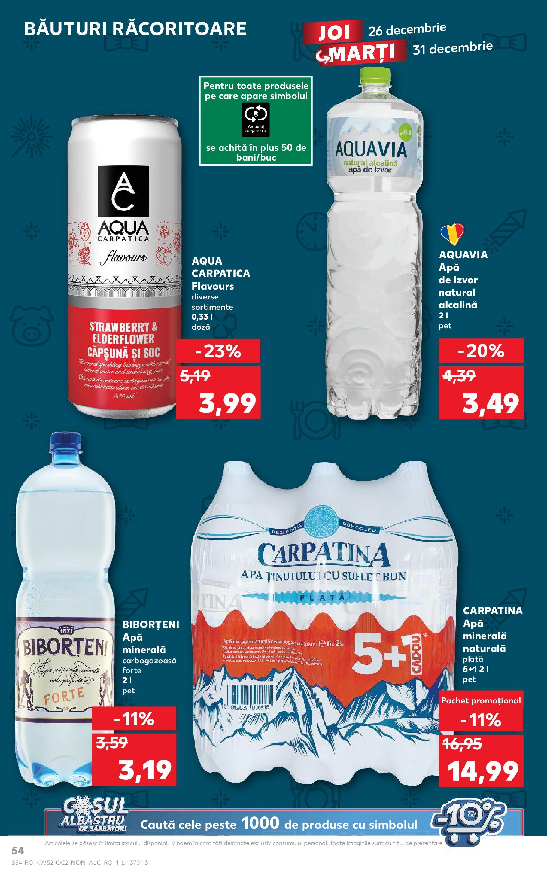 Kaufland - Catalog Kaufland până în data de 29.12.2024 24.12.2024 - Revista si Oferta | Pagină: 54 | Produse: Pește, Apă