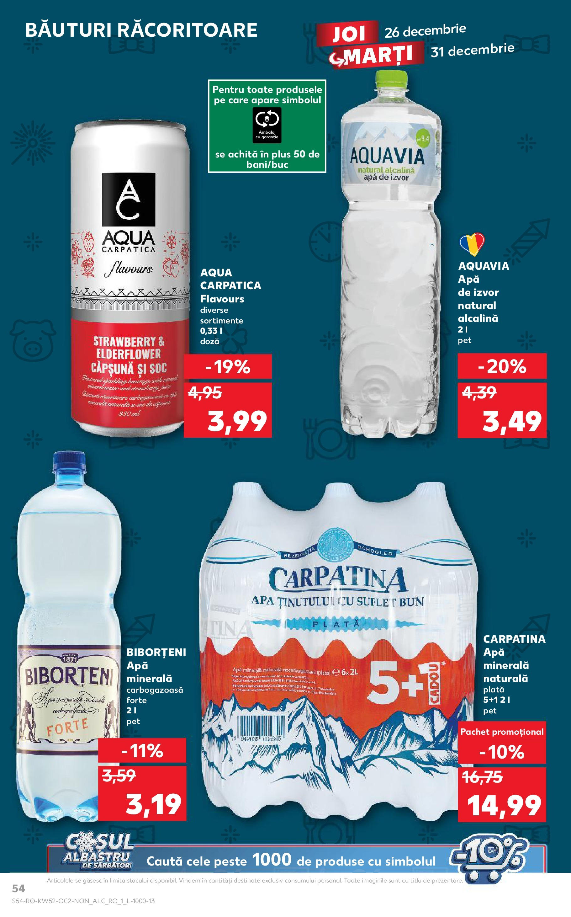 Catalog Kaufland - Bucureşti 26.12.2024 - Revista si Oferta | Pagină: 54 | Produse: Pește, Apă