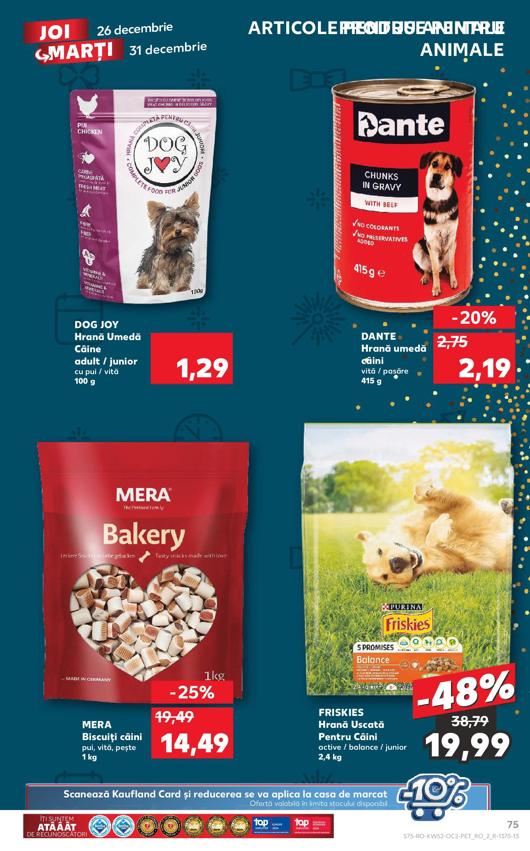 Kaufland - Catalog Kaufland până în data de 29.12.2024 24.12.2024 - Revista si Oferta | Pagină: 75 | Produse: Pește, Biscuiți, Sos