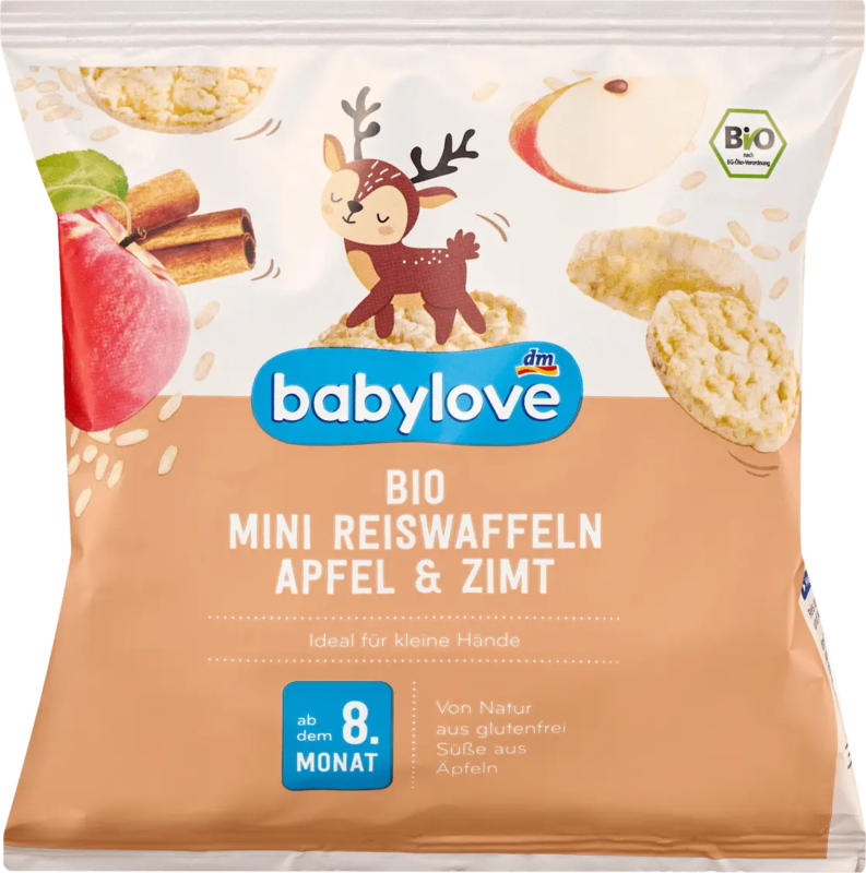 babylove Babysnack Reiswaffeln Apfel Zimt, ab dem 8.Monat