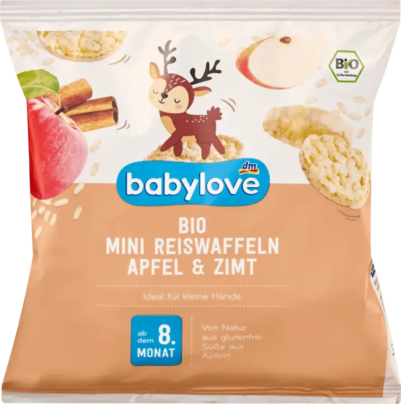 babylove Babysnack Reiswaffeln min Apfel & Zimt ab dem 8. Monat