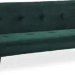 JYSK JYSK Canapea extensibilă JUVRE catifea verde închis