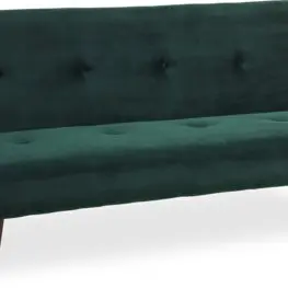 JYSK Canapea extensibilă JUVRE catifea verde închis
