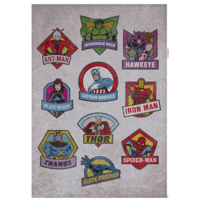 Komar Wandtattoo Avengers Badges Avengers Badges B/L: ca. 50x70 cm