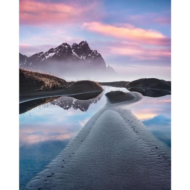 Komar Fototapete Glowing Vestrahorn B/L: ca. 200x250 cm